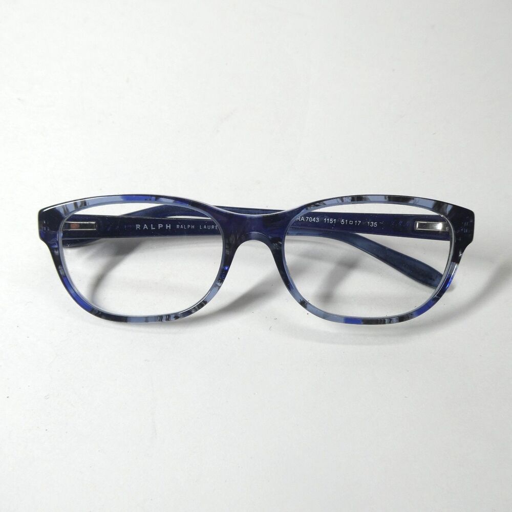 Ralph Lauren RA7043 Blue Havana Marbled Eyeglasses Glasses Frames 1151 51-17-135